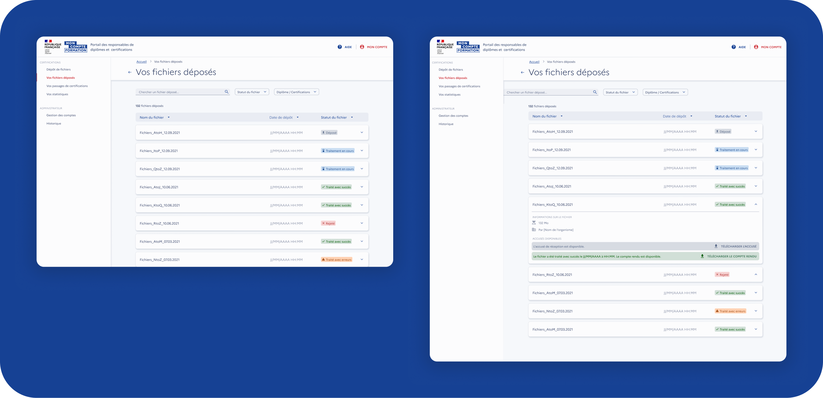 maquettes de la page d'accueil, en version mobile & desktop